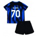 Billige Inter Milan Alexis Sanchez #70 Børnetøj Hjemmebanetrøje til baby 2023-24 Kortærmet (+ korte bukser)